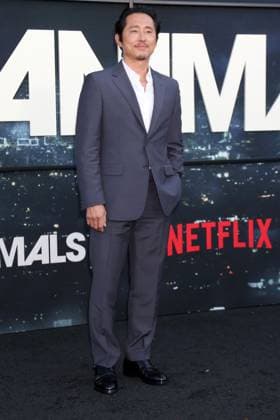 Steven Yeun at arrivals for ANIMALS Premiere, Westwood Village Theatre, Los Angeles, CA, October 01, 2026. Photo By: Priscilla Grant Everett Collection ANIMALS Premiere PUBLICATIONXNOTxINxCANxCHNxFRAxITAxJPNxNORxPOLxRUSxESPxUKxUSA