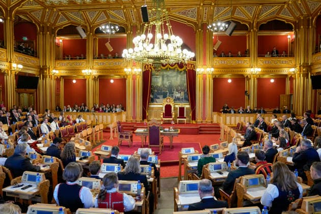 Hoytidelig apning av Stortinget Oslo 20261002. Den hoytidelige apningen av det 171. storting. Under apningen skal kong Haakon holde trontalen, der han leser opp planene for regjeringens politikk for det kommende aret. Foto: Ole Berg-Rusten NTB Oslo Norge QEXzE0d2chA EDITORIAL USE ONLY Ref:_POLQEXzE0d2chA.jpg Copyright: xOlexBerg-Rustenx xNTBx