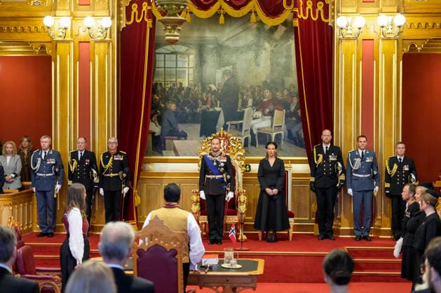 Hoytidelig apning av Stortinget Oslo 20261002. Den hoytidelige apningen av det 171. storting. Under apningen holder kong Haakon trontalen, der han leser opp planene for regjeringens politikk for det kommende aret. Foto: Ole Berg-Rusten POOL NTB Oslo Norge ageM5Qc_wJY EDITORIAL USE ONLY Ref:_POLageM5Qc_wJY.jpg Copyright: xOlexBerg-Rustenx xPOOLx xNTBx