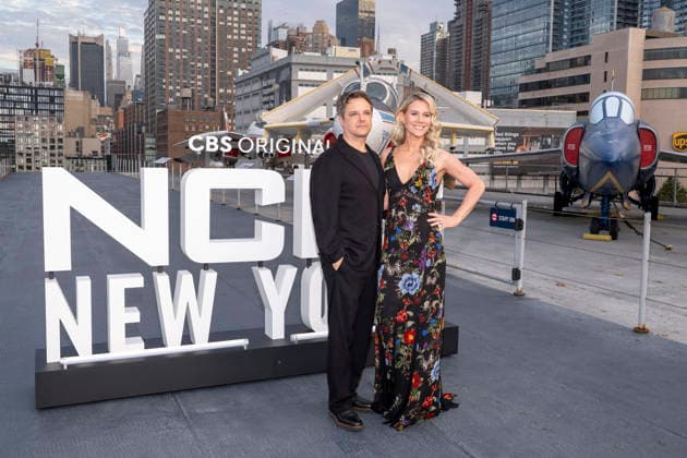 October 1, 2026, New York, New York, USA: BYRON BALASCO and JULIETTE JACKSON attend the CBS, NCIS New York Premiere at the USS Intrepid Museum in New York. 1 October 2026 New York USA  - ZUMAa265 20261001_zep_a265_076 Copyright: xEricxAcquayex