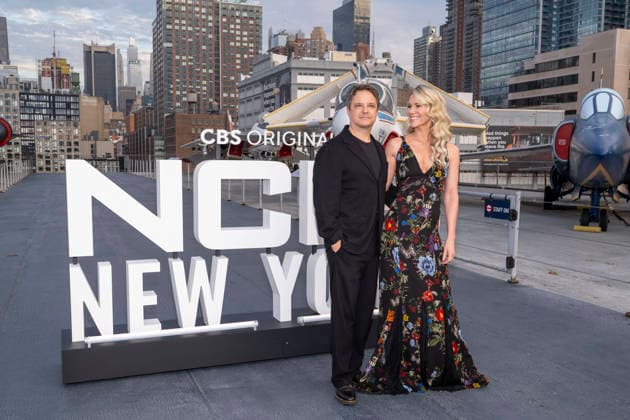 October 1, 2026, New York, New York, USA: BYRON BALASCO and JULIETTE JACKSON attend the CBS, NCIS New York Premiere at the USS Intrepid Museum in New York. 1 October 2026 New York USA  - ZUMAa265 20261001_zep_a265_080 Copyright: xEricxAcquayex