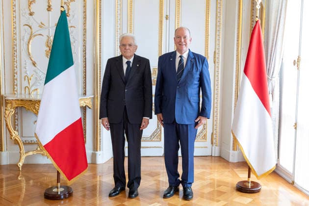 October 2, 2026, Monte Carlo, Rome, Principality of Monaco: President of the Republic Sergio Mattarella with Prince Albert II of Monaco during the state visit, Monte Carlo, 02 10 2026 Monte Carlo Principality of Monaco  - ZUMAa289 20261002_zia_a289_065 Copyright: xAmmendolaxUffxStampax xAgfx