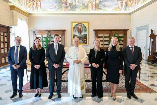October 2, 2026, CittÃ Del Vaticano: Papa Leone XIV incontra S.E. la Signora Kaja Kallas, Alto Rappresentante per gli Affari Esteri e Vice Presidente della Commissione Europea, CittÃ del Vaticano, 2 ottobre 2026 ANSA Simone Risoluti - Vatican media +++ UFFICIO STAMPA +++ FOTO NON IN VENDITA - DA USARE SOLO PER FINI GIORNALISTICI +++ NPK +++ An handout picture. provided by Vatican media press office, shows Pope Leo XIV meeting H.E. Mrs. Kaja Kallas, High Representative for Foreign Affairs and Vice-President of the European Commission, Vatican City, 2 October 2026 ANSA Simone Risoluti - Vatican media press office handout +++ ANSA PROVIDES ACCESS TO THIS HANDOUT PHOTO TO BE USED SOLELY TO ILLUSTRATE NEWS REPORTING OR COMMENTARY ON THE  - ZUMAa110 20261002_zaf_a110_028 Copyright: xVaticanxMedia SimonexRisolutix