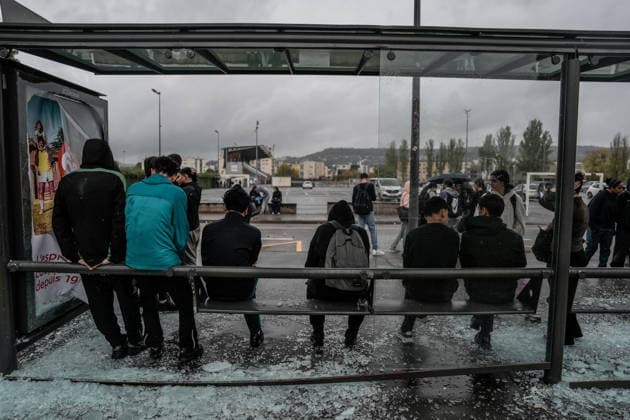Students clash with police during high-school mobilization in Nancy NANCY, FRANCE - OCTOBER 2: Students gather around several schools and clash with police forces as a nationwide high-school mobilization continues over school conditions and demands for greater education resources in Nancy, France on October 2, 2026. Police deploy security units around several locations as demonstrations and blockades continue. Muhammed Said Tako Anadolu Nancy France. Editorial use only. Please get in touch for any other usage.  Copyright: x2026xAnadoluxMuhammedxSaidxTakox