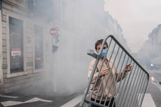 Students clash with police during high-school mobilization in Nancy NANCY, FRANCE - OCTOBER 2: Students gather around several schools and clash with police forces as a nationwide high-school mobilization continues over school conditions and demands for greater education resources in Nancy, France on October 2, 2026. Police deploy security units around several locations as demonstrations and blockades continue. Muhammed Said Tako Anadolu Nancy France. Editorial use only. Please get in touch for any other usage.  Copyright: x2026xAnadoluxMuhammedxSaidxTakox