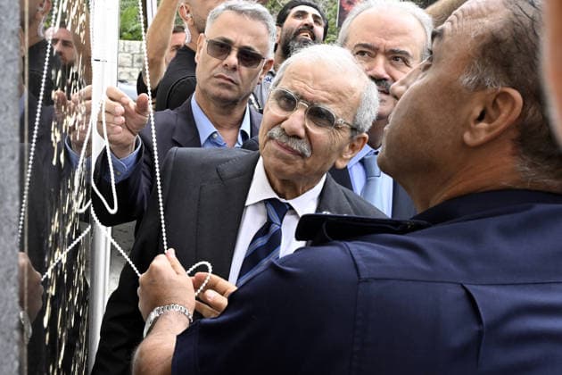 Lebanese Prime Minister Nawaf Salam NABATIEH, LEBANON - OCTOBER 02: Lebanese Prime Minister Nawaf Salam and his accompanying delegation visit Lebanese city of Nabatieh, which Israel has frequently targeted with attacks on its towns and villages despite the ceasefire, on October 02, 2026. Houssam Shbaro Anadolu Nabatieh Lebanon. Editorial use only. Please get in touch for any other usage.  Copyright: x2026xAnadoluxHoussamxShbarox