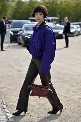 PFW Loewe Outside Arrivals Chen Duling arriving at the Loewe show during Paris Fashion Week, in Paris, France on 2 October 2026. Photo by Julien Reynaud APS-Medias ABACAPRESS.COM Paris France  Copyright: xReynaudxJulien APS-Medias ABACAx