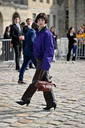 PFW Loewe Outside Arrivals Chen Duling arriving at the Loewe show during Paris Fashion Week, in Paris, France on 2 October 2026. Photo by Julien Reynaud APS-Medias ABACAPRESS.COM Paris France  Copyright: xReynaudxJulien APS-Medias ABACAx