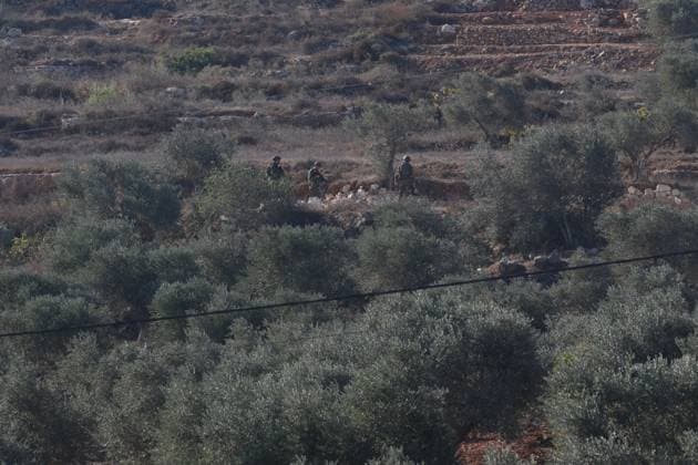Israeli Settlers And Forces Attacked Palestinian Farmers During Olive Harvest In Beita BEITA, NABLUS, PALESTINE OCTOBER 2, 2026: Israeli settlers and Israeli forces attacked Palestinian farmers while they were picking olives in the Jabal Al-Arma area, east of Beita, south of Nablus. Settlers fired live ammunition toward the farmers, with no injuries reported. According to the Palestinian Red Crescent Society, Israeli forces also beat a 46-year-old Palestinian farmer during raids on olive farms in Beita. Witnesses told Anadolu that Israeli forces fired stun grenades and tear gas at farmers in the Jabal Al-Arma area, forcing them to leave. The olive harvest begins in early October and continues through the end of November, making it an im Copyright: x xSalmanxMohsenxAlkhatibx xJNAxPressx