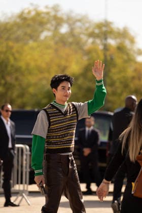 IPA89217963 - Paris, France, October 2, 2026. Guests arrive at the LOEWE Spring Summer 2027 fashion show during Paris Fashion Week Pictured: Tawan Vihokratana  Copyright: xGINEVRAxFATARELLAx xx IPA89217963