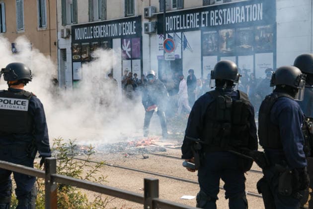 Blockade of the Joliot Curie Sixth Form College in Aubagne by pupils on 2 October 2026 - 02 11 2026 - France Bouches-du-Rhone Marseille -  SylvainxRostaingx xLexPictorium LePictorium_0341604