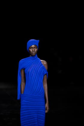 PFW - Issey Miyake Runway Models walks during Issey Miyake Women s Spring Summer 2027 collection fashion show as part of the Paris Fashion Week, in Paris on October 2, 2026. Photo by Eliot Blondet ABACAPRESS.COM Paris France France  Copyright: xBlondetxEliot ABACAx