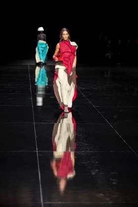 PFW - Issey Miyake Runway Models walks during Issey Miyake Women s Spring Summer 2027 collection fashion show as part of the Paris Fashion Week, in Paris on October 2, 2026. Photo by Eliot Blondet ABACAPRESS.COM Paris France France  Copyright: xBlondetxEliot ABACAx