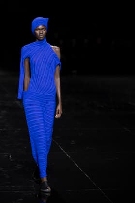 PFW - Issey Miyake Runway Models walks during Issey Miyake Women s Spring Summer 2027 collection fashion show as part of the Paris Fashion Week, in Paris on October 2, 2026. Photo by Eliot Blondet ABACAPRESS.COM Paris France France  Copyright: xBlondetxEliot ABACAx