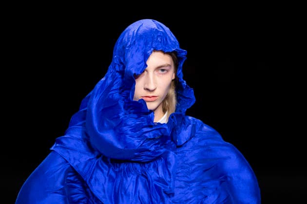 PFW - Issey Miyake Runway Models walks during Issey Miyake Women s Spring Summer 2027 collection fashion show as part of the Paris Fashion Week, in Paris on October 2, 2026. Photo by Eliot Blondet ABACAPRESS.COM Paris France France  Copyright: xBlondetxEliot ABACAx