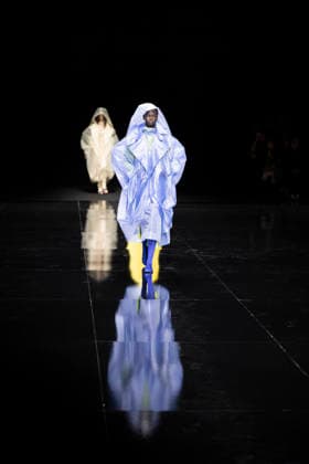 PFW - Issey Miyake Runway Models walks during Issey Miyake Women s Spring Summer 2027 collection fashion show as part of the Paris Fashion Week, in Paris on October 2, 2026. Photo by Eliot Blondet ABACAPRESS.COM Paris France France  Copyright: xBlondetxEliot ABACAx