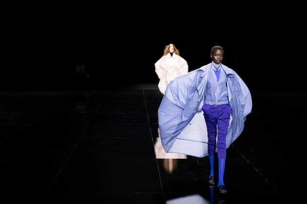 PFW - Issey Miyake Runway Models walks during Issey Miyake Women s Spring Summer 2027 collection fashion show as part of the Paris Fashion Week, in Paris on October 2, 2026. Photo by Eliot Blondet ABACAPRESS.COM Paris France France  Copyright: xBlondetxEliot ABACAx