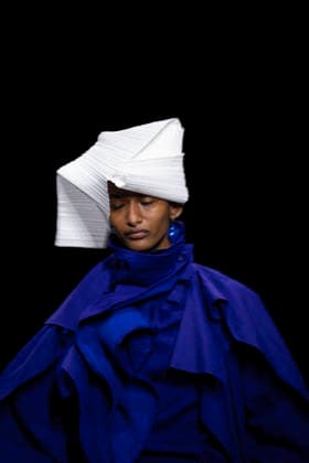 PFW - Issey Miyake Runway Models walks during Issey Miyake Women s Spring Summer 2027 collection fashion show as part of the Paris Fashion Week, in Paris on October 2, 2026. Photo by Eliot Blondet ABACAPRESS.COM Paris France France  Copyright: xBlondetxEliot ABACAx