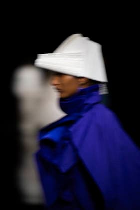 PFW - Issey Miyake Runway Models walks during Issey Miyake Women s Spring Summer 2027 collection fashion show as part of the Paris Fashion Week, in Paris on October 2, 2026. Photo by Eliot Blondet ABACAPRESS.COM Paris France France  Copyright: xBlondetxEliot ABACAx