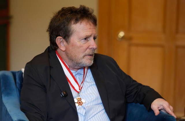 October 2, 2026, Ottawa, On, CANADA: Actor Michael J. Fox speaks during an interview after being invested as a companion of the Order of Canada at Rideau Hall in Ottawa, Friday, Oct. 2, 2026. Ottawa CANADA  - ZUMAc35_ 20261002_zaf_c35_052 Copyright: xPatrickxDoylex