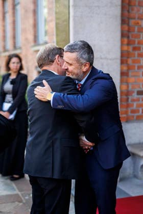 (L-R) Johann Wadephul (CDU), Bundesaussenminister aufgenommen im Rahmen eines Gespraeches mit seinem slowenischen Amtskollegen, Tone Kajzer, Ljubljana, 02.10.2026. Fotografiert im Auftrag des Auswaertigen Amtes. Ljubljana Slowenien Copyright: xAmreixSchulzx
