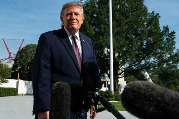 President Trump Departs the South Lawn United States President Donald J Trump speaks to press as he departs the South Lawn in Washington, DC, USA, on Friday, October 2, 2026. Credit: Annabelle Gordon Pool via CNP Washington District of Columbia United States  Copyright: xPool ABACAx
