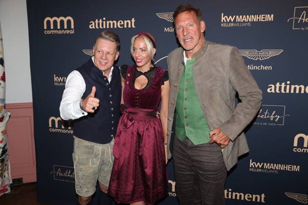 Axel Kahn, Sarah Kahn und Ralf Moeller beim 2. Fine Time Business Club Oktoberfest im Käfer-Stammhaus. München, 02.10.2026 Copyright: xAgenturxMatthiasxWehnertx xM.xGränzdörferx