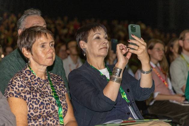 October 2, 2026, Brighton, United Kingdom: Caroline Lucas, Former Green Party leader of England and Wales, at day one of the Green Party Conference in Brighton.The Green Party hold their annual Party Conference in Brighton Brighton United Kingdom - ZUMAs197 20261002_aaa_s197_037 Copyright: xPhilxLewisx
