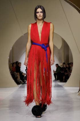 (261003) -- PARIS, Oct. 3, 2026 -- A model presents a creation from the Womenswear Spring Summer 2027 collections by Givenchy during the Paris Fashion Week in Paris, France, Oct. 2, 2026. ( Handout via Xinhua) FRANCE-PARIS-FASHION WEEK-GIVENCHY MeetEurope 