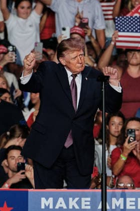 October 2, 2026, Mobile, Alabama, U.S: October 2, 2026 Mobile, Alabama USA: US President Donald Trump dances on stage after speaking at the Mitchell Center at the University of South Alabama. Mobile U.S - ZUMAa14_ 20261002_zaf_a14_017 Copyright: xDanxAndersonx