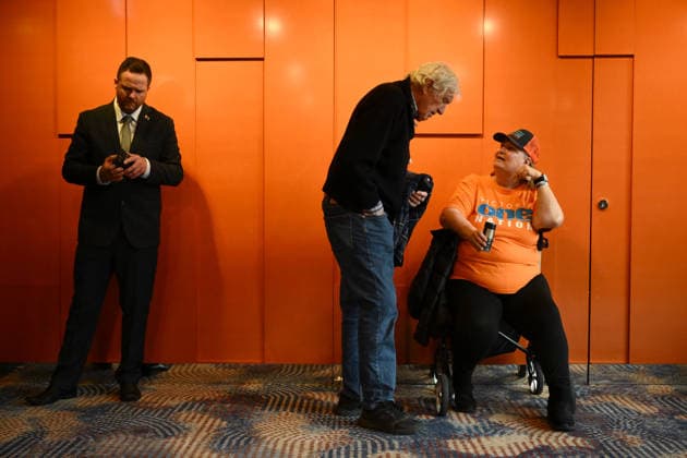 ONE NATION CAMPAIGN LAUNCH, Supporters wait to enter the launch of the One Nation 2026 Victorian State Campaign at in Melbourne, Saturday, October 3, 2026. ( NO ARCHIVING MELBOURNE VICTORIA Australia  Copyright: xJOELxCARRETTx 20261003145369743306