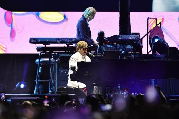 October 2, 2026, Ciudad De Mexico, Ciudad De Mexico, Mexico: TO - 53325 - Mexico City - 02 10 2026 - English singer-songwriter Elton John during his performance at Banorte Stadium in Mexico City part of his - Farewell Yellow Brick Road - farewell tour on a visit titled - Farewell to Mexico -.Clasos photo Ciudad De Mexico Mexico - ZUMAcs4_ 20261002_faa_cs4_093 Copyright: xAlfonsoxManzanox