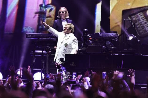 October 2, 2026, Ciudad De Mexico, Ciudad De Mexico, Mexico: TO - 53325 - Mexico City - 02 10 2026 - English singer-songwriter Elton John during his performance at Banorte Stadium in Mexico City part of his - Farewell Yellow Brick Road - farewell tour on a visit titled - Farewell to Mexico -.Clasos photo Ciudad De Mexico Mexico - ZUMAcs4_ 20261002_faa_cs4_094 Copyright: xAlfonsoxManzanox