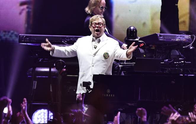October 2, 2026, Ciudad De Mexico, Ciudad De Mexico, Mexico: TO - 53325 - Mexico City - 02 10 2026 - English singer-songwriter Elton John during his performance at Banorte Stadium in Mexico City part of his - Farewell Yellow Brick Road - farewell tour on a visit titled - Farewell to Mexico -.Clasos photo Ciudad De Mexico Mexico - ZUMAcs4_ 20261002_faa_cs4_098 Copyright: xAlfonsoxManzanox