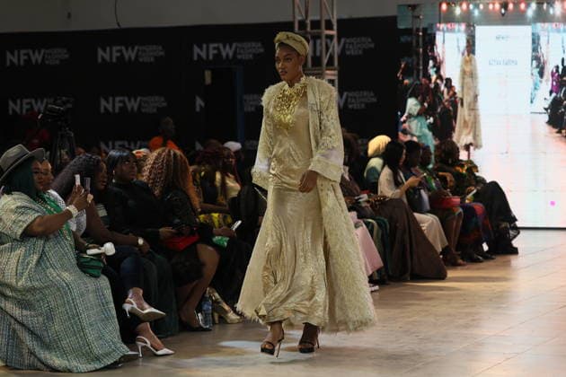 Nigeria Fashion Week in Abuja ABUJA, NIGERIA - OCTOBER 2: Models showcase contemporary creations on the runway during Nigeria Fashion Week 2026 at the conference hall in Abuja, Nigeria, on October 02, 2026. Emmanuel Osodi Anadolu Abuja Nigeria. Editorial use only. Please get in touch for any other usage.  Copyright: x2026xAnadoluxEmmanuelxOsodix