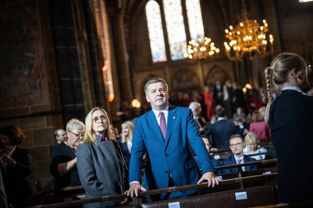Ökumenischer Gottesdienst im Dom St. Petri Sven Schulze, amtierender Ministerpräsident Sachsen-Anhalt mit seiner Ehefrau Kati;Offizielle zentrale Feierlichkeiten zum Tag der Deutschen Einheit 2026 in Bremen, Bremen Bremen Deutschland Innenstadt