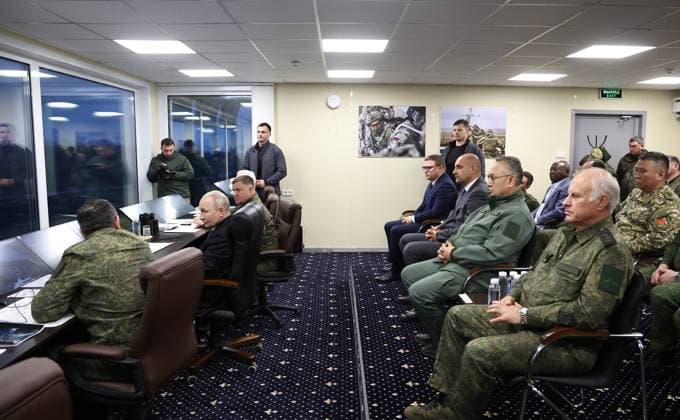Putin Observes Centre-2026 Military Exercise in Chelyabinsk Russian President Vladimir Putin visits the Chebarkul training ground in the Chelyabinsk Region, Russia, to observe troops during the active phase of the Centre-2026 command post exercise, on October 2, 2026. The exercise, held from September 28 to October 3, involves more than 47,000 military personnel across 11 training grounds and the Caspian Sea, according to Russian officials. Photo by Russian Russian President official apaimages Russia Russia Russian Federation 021026_Russia_RPO_00(1) Copyright: xapaimagesxRussianxRussianxPresidentxxofficialx xapaimagesx