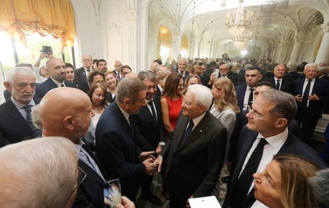 Sergio Mattarella in Monaco PHOTOPQR NICE MATIN Cyril Dodergny Monaco October 3, 2026 Monaco, October 3, 2026, Hotel Hermitage Italian President,Sergio Mattarella, and his daughter Laura, met with Italians residing in Monaco Monaco, October 3, 2026 – Hotel Hermitage – Italian President Sergio Mattarella and his daughter Laura met with Italians residing in Monaco Monaco, France Copyright: xPHOTOPQR NICExMATIN MAXPPPxCyrilxDodergnyx 20261003NIM4060 20261003NIM4060