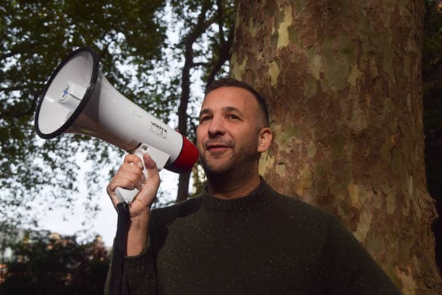 October 3, 2026, London, England, United Kingdom: Green Party leader ZACK POLANSKI gives a speech in St Pancras Gardens as he continues his campaign ahead of the upcoming Holborn and St Pancras by-election. London United Kingdom - ZUMAv130 20261003_zip_v130_001 Copyright: xVukxValcicx