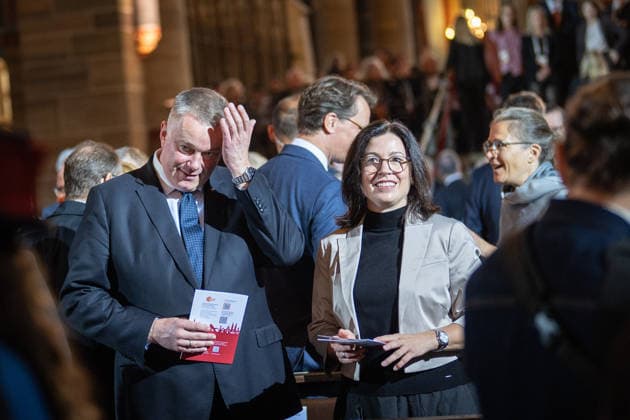 Ökumenischer Gottesdienst im Dom St. Petri Gordon Schnieder, Ministerpräsident Rheinland-Pfalz, mit Ehefrau Diane Schnieder;Offizielle zentrale Feierlichkeiten zum Tag der Deutschen Einheit 2026 in Bremen, Bremen Bremen Deutschland Innenstadt