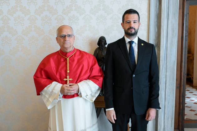 ITALY - PRIVATE AUDIENCE - VATICAN-2026 10 3 Italy, Rome, Vatican, 2026 10 3 Pope Leo XIV receives in a private audience S.E. il Signor Jakov Milatovic, President of Montenegro at The Vatican . EDITORIAL USE ONLY - NO BOOKS Copyright: xVATICANxMEDIA xCatholicxPressxPhotox