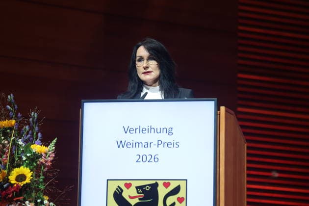 Weimar-Preis an Ute Freudenberg verliehen Weimar, 03.10.2026 Weimar-Preis an Ute Freudenberg verliehen (im Thüringen Germany Copyright: xMatthiasxGränzdörferx