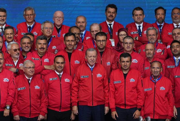 Turkish President Recep Tayyip Erdogan in TEKNOFEST Southeast Sanliurfa SANLIURFA, TURKIYE - OCTOBER 03 : Turkish President Recep Tayyip Erdogan attends the Aviation, Space and Technology Festival (TEKNOFEST) Southeast at Sanliurfa GAP Airport in Sanliurfa, Turkiye on October 03, 2026. Bunyamin Celik Anadolu Sanliurfa Turkey. Editorial use only. Please get in touch for any other usage.  Copyright: x2026xAnadoluxBunyaminxCelikx