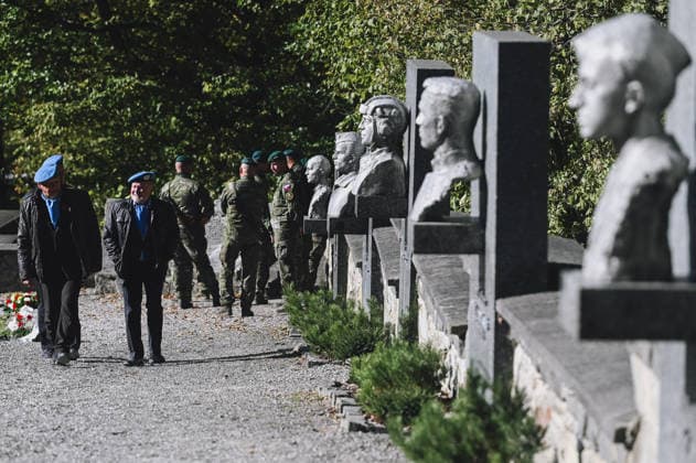 82nd anniversary of the Carpathina-Dukla Operation SVIDNIK, SLOVAKIA – OCTOBER 3: Slovak officials, military personnel and members of the public gather to commemorate the 82nd anniversary of the Carpathian-Dukla Operation, one of the bloodiest military operations fought on Slovak territory during World War II. The commemorations take place at the Military Historical Museum in Svidnik and at the Dukla battlefield memorial complex, honouring the soldiers who fought and died during the operation, which marked the beginning of the direct liberation of Czechoslovakia. Robert Nemeti Anadolu Svidnik Slovakia. Editorial use only. Please get in touch for any other usage.  Copyright: x2026xAnadoluxRobertxNemetix