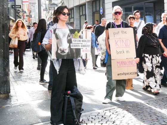 03.10.26 Luzern Schweiz. Demonstranten Tiere,Tierversuche. Bild :Demo und Aktionen gegen Tierversuche und Tierschutz.