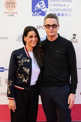 October 3, 2026, Lucca, Lucca, Italy: Nicolas Winding Refn on the red carpet at the Lucca Film Festival with actress Donatella Finocchiaro to receive the Golden Panther Award and preview the film Her Private Hell , Lucca, 03 10 2026 Lucca Italy  - ZUMAa289 20261003_zia_a289_226 Copyright: xStefanoxDallexLuchex xAgfx