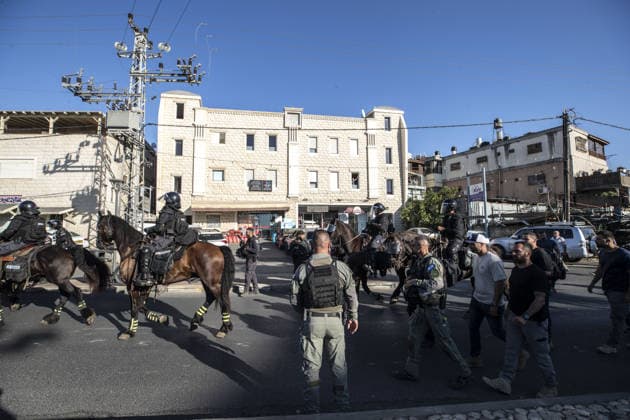 Palestinian citizens of Israel mark 26th anniversary of Al-Aqsa Intifada with march in Arraba ARRABA, ISRAEL - OCTOBER 3: Israeli forces take security measures as Palestinian citizens of Israel gather during a commemorative march marking the 26th anniversary of the Al-Aqsa Intifada in Arraba, northern Israel on October 3, 2026. Organized following a call by the High Follow-Up Committee for Arab Citizens of Israel, the march proceeded from the Old Mosque on Zahir al-Omar Street to the square near the Martyrs Monument, closely monitored by a heavy Israeli police presence including mounted units. Mostafa Alkharouf Anadolu Arraba Israel. Editorial use only. Please get in touch for any other usage.  Copyright: x2026xAnadoluxMostafaxAlkharoufx