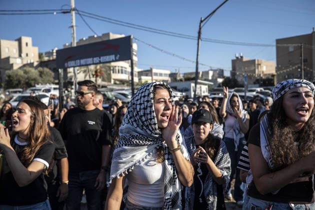 Palestinian citizens of Israel mark 26th anniversary of Al-Aqsa Intifada with march in Arraba ARRABA, ISRAEL - OCTOBER 3: Palestinian citizens of Israel gather during a commemorative march marking the 26th anniversary of the Al-Aqsa Intifada in Arraba, northern Israel on October 3, 2026. Organized following a call by the High Follow-Up Committee for Arab Citizens of Israel, the march proceeded from the Old Mosque on Zahir al-Omar Street to the square near the Martyrs Monument, closely monitored by a heavy Israeli police presence including mounted units. Mostafa Alkharouf Anadolu Arraba Israel. Editorial use only. Please get in touch for any other usage.  Copyright: x2026xAnadoluxMostafaxAlkharoufx