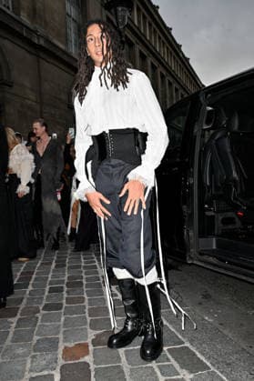 PFW Ann Demeulemeester Outside Arrivals Ghali arriving at the Ann Demeulemeester show during Paris Fashion Week, in Paris, France on 3 October 2026. Photo by Julien Reynaud APS-Medias ABACAPRESS.COM Paris France  Copyright: xReynaudxJulien APS-Medias ABACAx