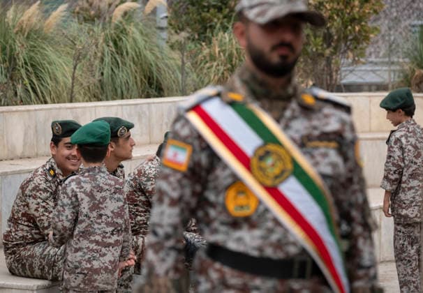 Opening Ceremony Of Second City-Square Military Training Camp Iranian schoolboys wearing Iranian Army military uniforms speak with each other during the opening ceremony of the second city-square military training camp for self-sacrificing forces in downtown Tehran, Iran, on October 3, 2026. The camp was established by the Basij paramilitary force, with personnel from the Islamic Republic of Iran Army responsible for training the volunteers. Tehran Tehran Iran  Copyright: xMortezaxNikoubazlx originalFilename: nikoubazl-openingc261003_npExk.jpg
